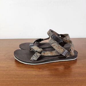 Teva Eiffel Tower Snake Print Embossed Sport Sandal Shoes 1006324 Womens Size 9